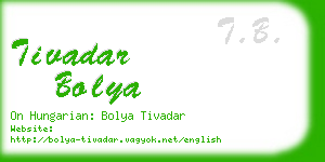 tivadar bolya business card